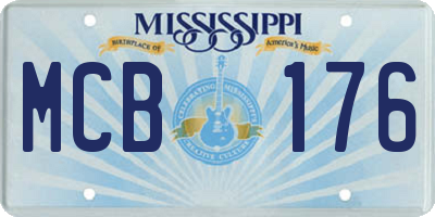 MS license plate MCB176