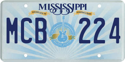 MS license plate MCB224