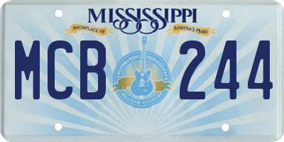 MS license plate MCB244