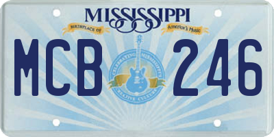 MS license plate MCB246
