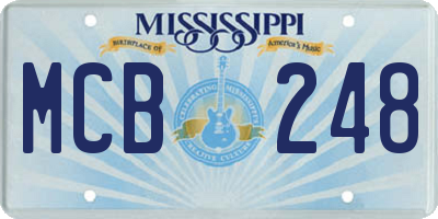 MS license plate MCB248