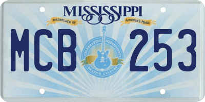 MS license plate MCB253