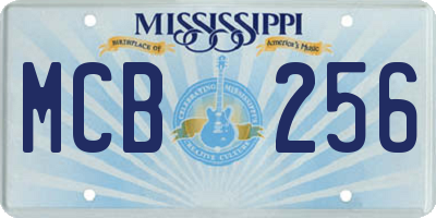 MS license plate MCB256