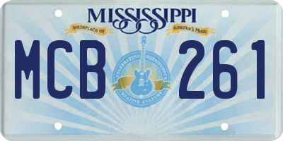 MS license plate MCB261