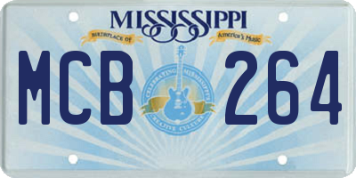 MS license plate MCB264