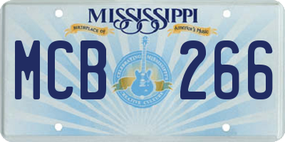 MS license plate MCB266