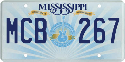 MS license plate MCB267