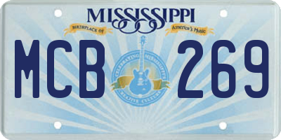 MS license plate MCB269