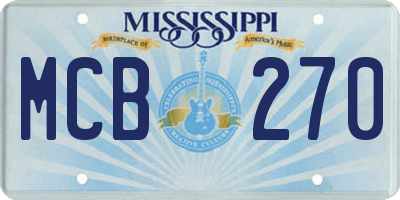 MS license plate MCB270