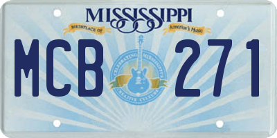 MS license plate MCB271