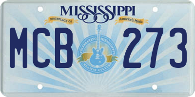 MS license plate MCB273
