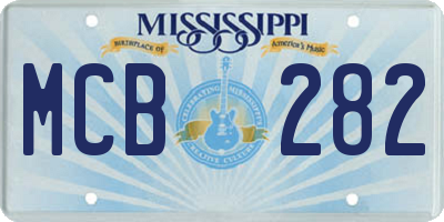 MS license plate MCB282