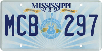 MS license plate MCB297