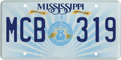 MS license plate MCB319