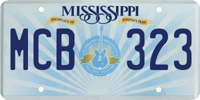 MS license plate MCB323