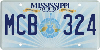 MS license plate MCB324