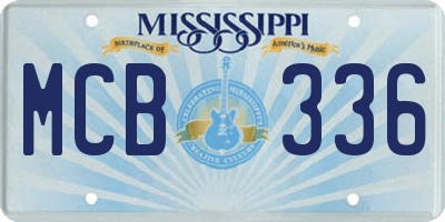 MS license plate MCB336