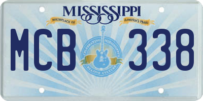 MS license plate MCB338