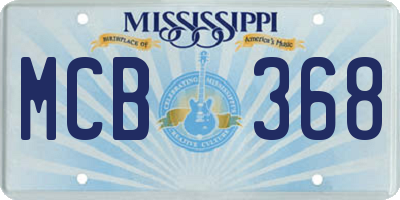 MS license plate MCB368