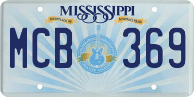 MS license plate MCB369