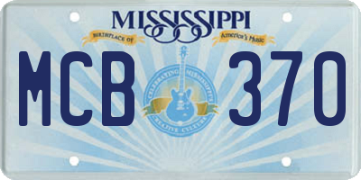 MS license plate MCB370