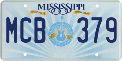 MS license plate MCB379