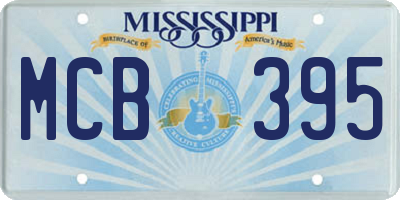 MS license plate MCB395