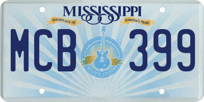 MS license plate MCB399