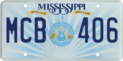 MS license plate MCB406
