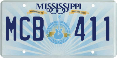MS license plate MCB411