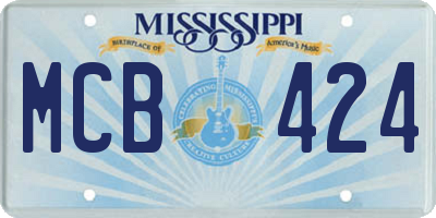 MS license plate MCB424