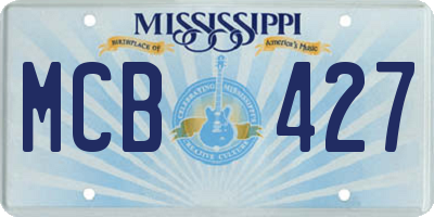 MS license plate MCB427