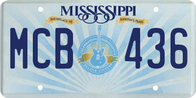 MS license plate MCB436