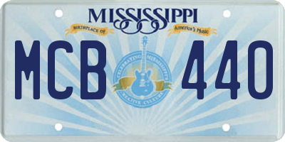 MS license plate MCB440