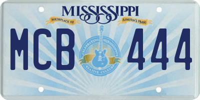 MS license plate MCB444