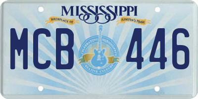 MS license plate MCB446