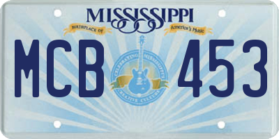 MS license plate MCB453