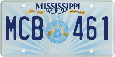 MS license plate MCB461