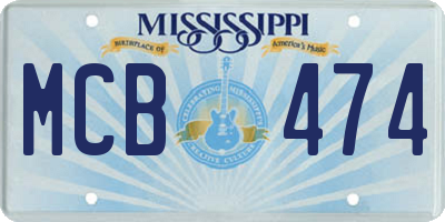 MS license plate MCB474