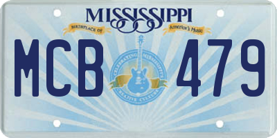 MS license plate MCB479