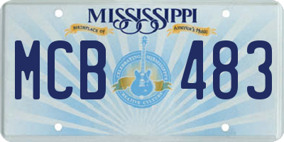 MS license plate MCB483