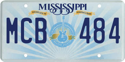 MS license plate MCB484