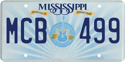 MS license plate MCB499