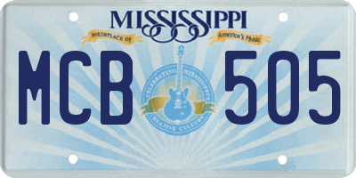MS license plate MCB505