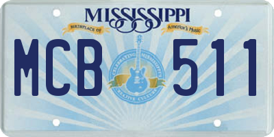 MS license plate MCB511