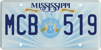 MS license plate MCB519
