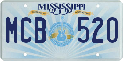 MS license plate MCB520