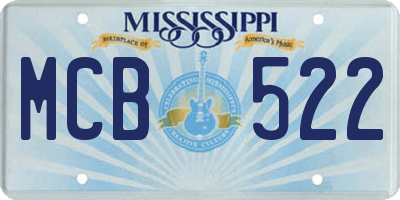MS license plate MCB522