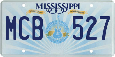 MS license plate MCB527