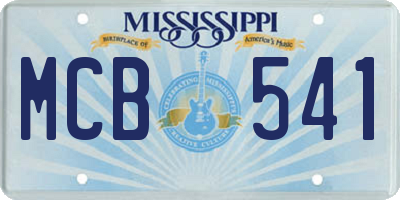 MS license plate MCB541